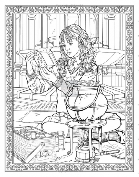 Photos: Harry Potter official coloring book first pages previews from