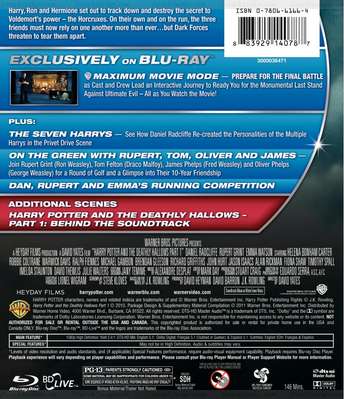 Deathly Hallows: Part I DVD, Blu-ray UK covers & Maximum Movie Mode art ...